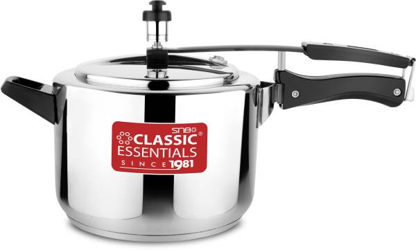 Classic Essentials Prochef Stainless Steel Cooker | ISI Certified Inner Lid Pressure Cooker Silver 5 L Induction Bottom Pressure Cooker