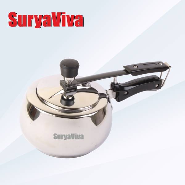 SURYAVIVA Pressure cooker Tryply 2Ltr. Induction Bottom Pressure Cooker (Stainless Steel) 2 L Induction Bottom Pressure Cooker