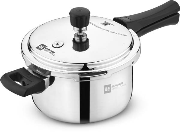 BERGNER BE Bergner Essentials Tripro Triply Stainless Steel Outer Lid 3 L Outer Lid Induction Bottom Pressure Cooker