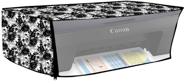HomeStore-YEP Canon Pixma E470 | E477 Black Flowers Printer Cover
