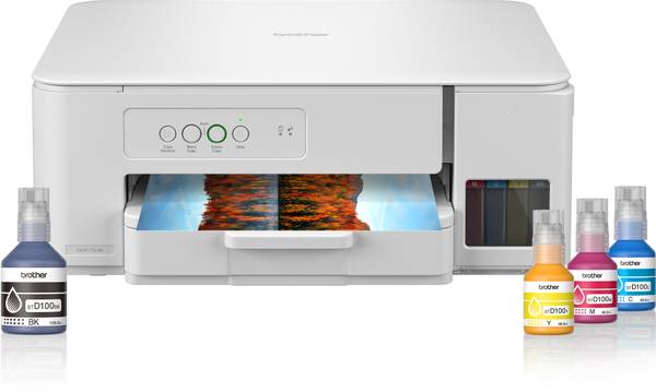 brother DCP-T236 Multi-function Color Ink Tank Printer (Borderless Printing) for Print/Copy/Scan with 27/11 PPM BK/CL, 150 Sheet Paper Tray, Print Upt...