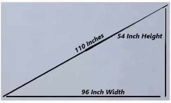 royality 110 Inch ,4K HD 16:9 Portable Video ALR Grey Screen Foldable for Home, Office Projector Screen (Width 243 cm x 137 cm Height)