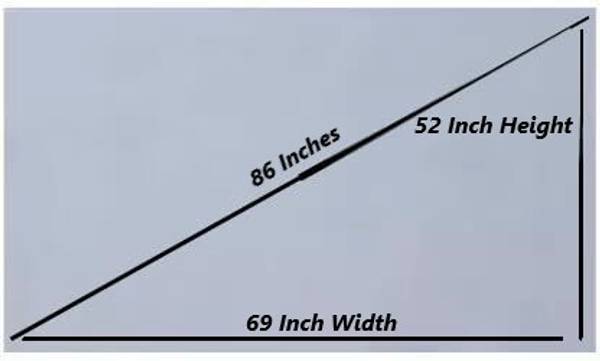 Savsol 86 inch 4K 4:3 HD Portable Foldable Eyelet ALR Grey Screen Projector Screen Projector Screen (Width 175 cm x 131 cm Height)