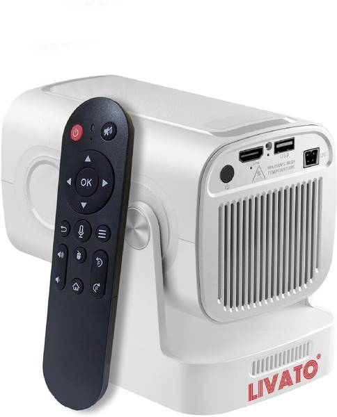 Livato HY260 Pro 4K Support Android 11 Auto Focus With Bluetooth Voice Remote Freestyle (8000 lm / 1 Speaker / Wireless / Remote Controller) Portable ...