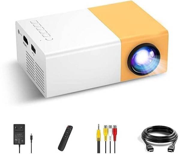 BAWALY Mini Projector for Home 4K 1080P Home Theater Outdoor Movie Video Mini Projector (600 lm) Portable Projector