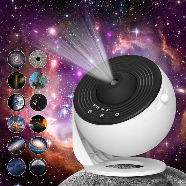 WOLBLIX Galaxy Projector for Bedroom, HD Image Star Galaxy Light Adjustable Knob (1 lm) Portable Projector