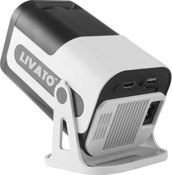 Livato HY320 Mini|4K Support|Native 720P|Android 13|Dual-Band WiFi & BT|Auto Keystone (5000 lm / 1 Speaker / Wireless / Remote Controller) Portable Pr...