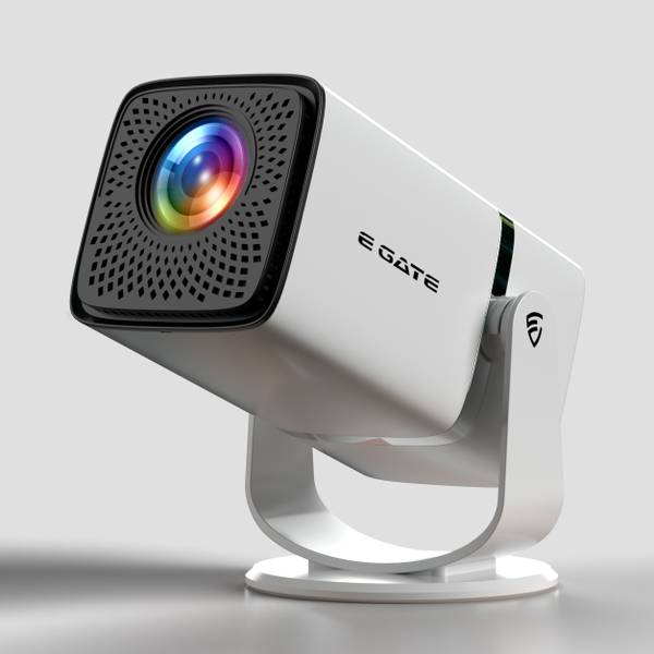 Egate Atom 3X | Native FHD 1080p & 4K Support, 13.0 Android Projector | 300 ISO lm (300 lm / 1 Speaker / Wireless / Remote Controller) Portable Projec...