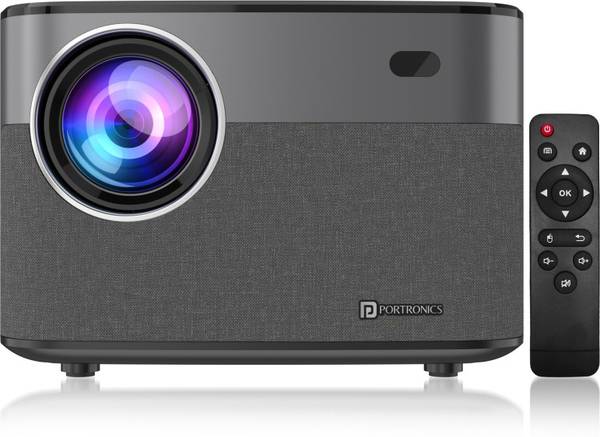 Portronics Beem 300 Full HD with 2.4G Wi-Fi Connectivity (250 lm / 1 Speaker / Wireless / Remote Controller) Portable Projector