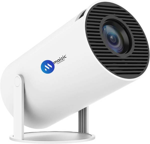 Maizic Smarthome 4K HD 130" Android Projector Wi-Fi Portable BT 180 Rotation Auto Keystone (8400 lm / 1 Speaker / Wireless / Remote Controller) Portab...