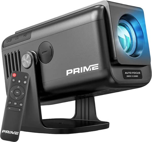 Prime Projector Prime PX-10 Nova Pro Smart Projector | Native FHD | 4K HDR | Android 13 (7500 lm / 2 Speaker / Wireless / Remote Controller) Portable ...