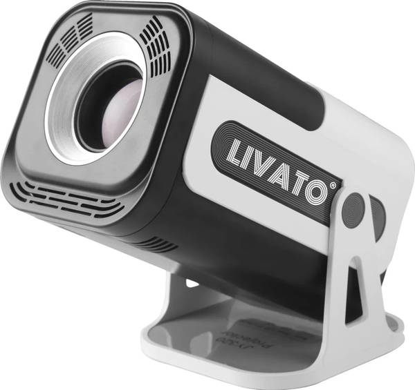 Livato HY320 Mini 4K Support Native 720P | Android 13 | WiFi & Bluetooth |Auto Keystone (5000 lm / 1 Speaker / Wireless / Remote Controller) Portable ...