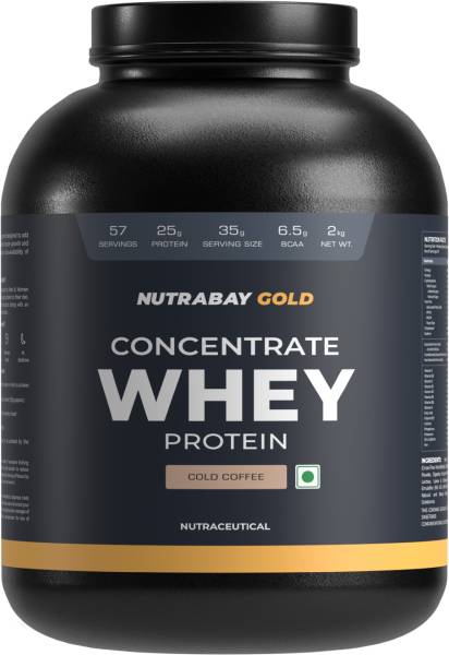 Nutrabay Gold 100% Whey Protein Concentrate with Digestive Enzymes & Vitamin Minerals Whey Protein