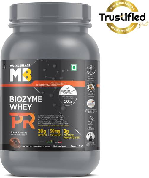 MUSCLEBLAZE Biozyme Whey Protein PR with Creatine Monohydrate & AstraGin Whey Protein