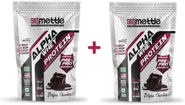 METTLE Alpha Whey Protein|Pack of 2|No Added Sugar|100% Whey|Lean Muscle Growth| Whey Protein