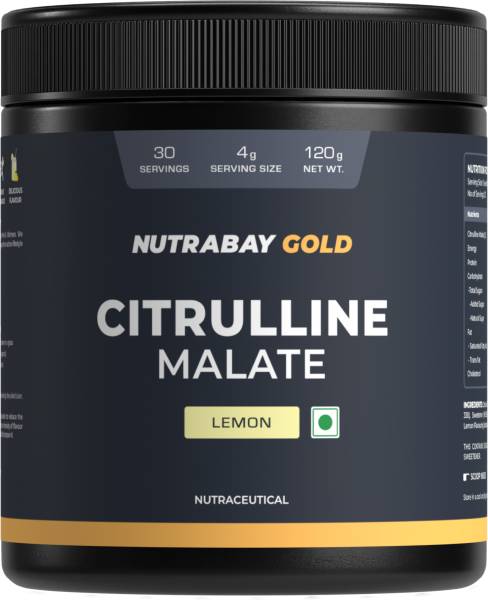 Nutrabay Gold Citrulline Malate 2:1 Supplement Powder. Boosts Nitric Oxide, Amino Acid, Pre Workout