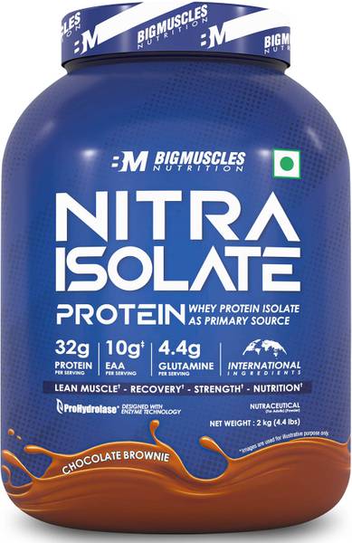 BIGMUSCLES NUTRITION Nitra Isolate | 32g Protein | 10g EAA | Whey Protein with ProHydrolase Enzyme | Whey Protein