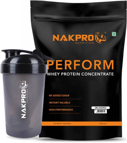 Nakpro Perform Whey Protein Isolate Powder with Shaker Bottle (500ml) | Whey Protein