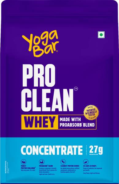Yogabar Whey Protein Concentrate 1kg|27g Protein per Serve|Unflavoured Protein Powder| Whey Protein