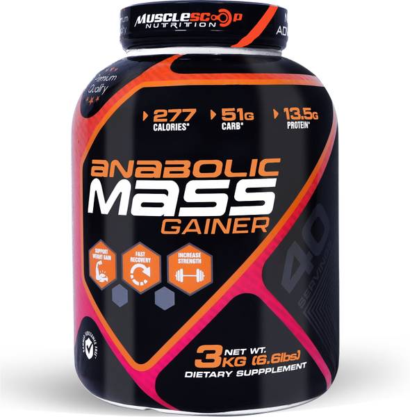 BN BAGRI NUTRITION MUSCLE SCOOP ANABOLIC MASS GAINER HIGH PROTEIN ADVANCE MUSCLE GAINER (3KG/6.6) Weight Gainers/Mass Gainers