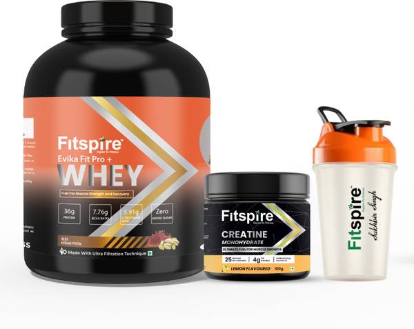 Fitspire Evika Fit Super Pro plus & Creatine Monohydrate Powder With Shaker Whey Protein