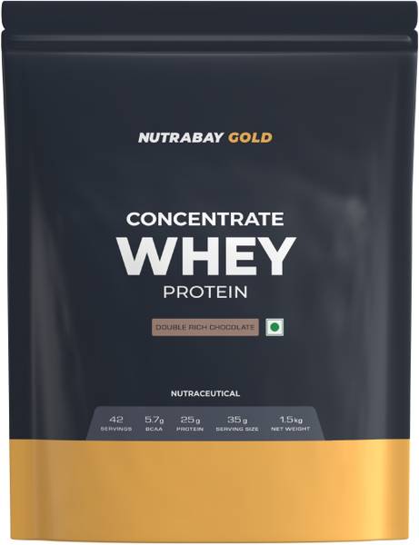 Nutrabay Gold 100% Whey Protein Concentrate with Digestive Enzymes & Vitamin Minerals Whey Protein