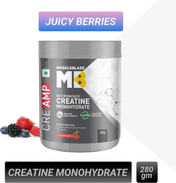 MUSCLEBLAZE Micronised Creatine Monohydrate CreAMP Powder, Trustified Certified Creatine
