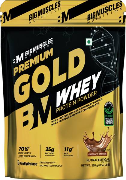 BIGMUSCLES NUTRITION Premium Gold Whey Protein | 25g Whey Protein Isolate Blend | ProHydrolase Tech.| Whey Protein