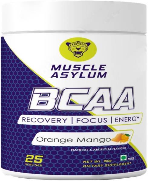 Muscle Asylum BCAA - with BRAIN BOOSTERS -100% Micronized Vegan, Recovery, Memory, Focus BCAA BCAA