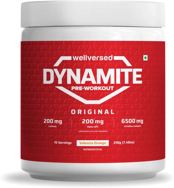 Wellversed Dynamite Pre-Workout (210g, 15 Servings) | Unleash Explosive Energy Pre Workout