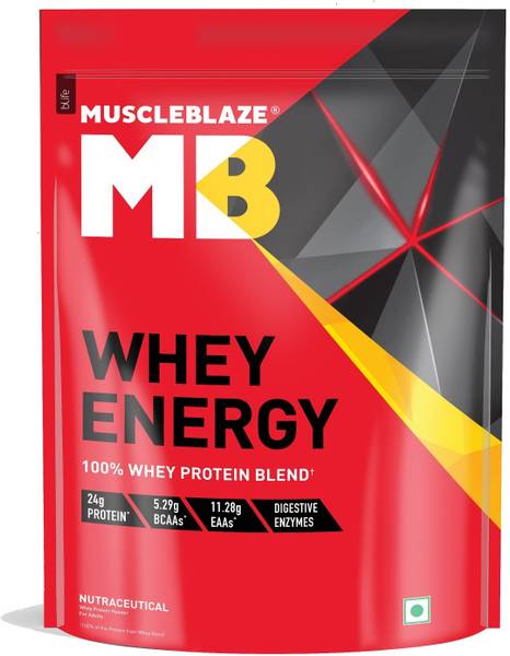 MUSCLEBLAZE Whey Energy, 24g Protein, 100% Whey Protein Whey Protein