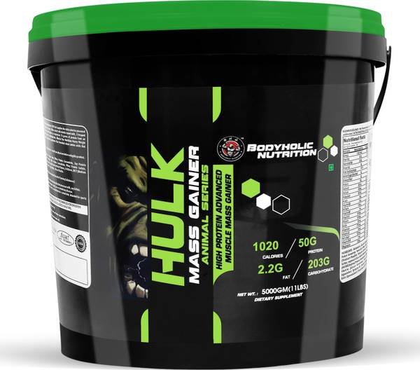 BODYHOLIC NUTRITION HULK MASS GAINER HIGH PROTEIN ADVANCE MUSCLE MASS GAIN (4.5KG/10LBS) Weight Gainers/Mass Gainers