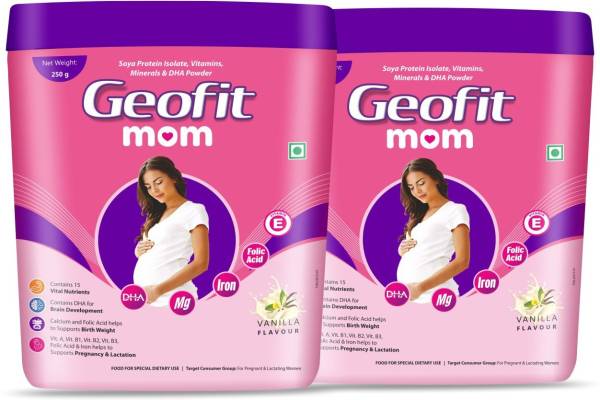 GEOFIT Mom Protein Powder for Expecting Mom's & Women's 250g Pack of 2 Protein Blends