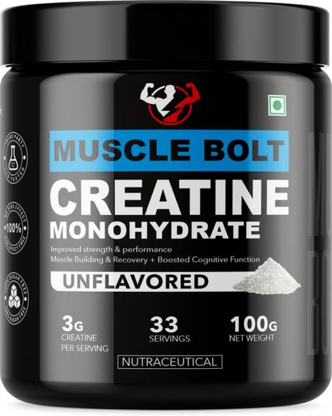 MUSCLEBOLT Monohydrate Creatine Powder(33Servings)Lab Tested Muscle Mass Workout supplement Creatine