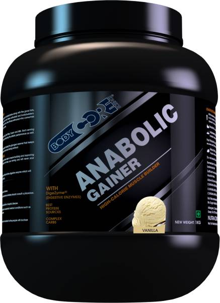 Body Core Science Anabolic Gainer-1 Kg (Vanilla) Weight Muscle Mass Gainer Weight Gainers/Mass Gainers