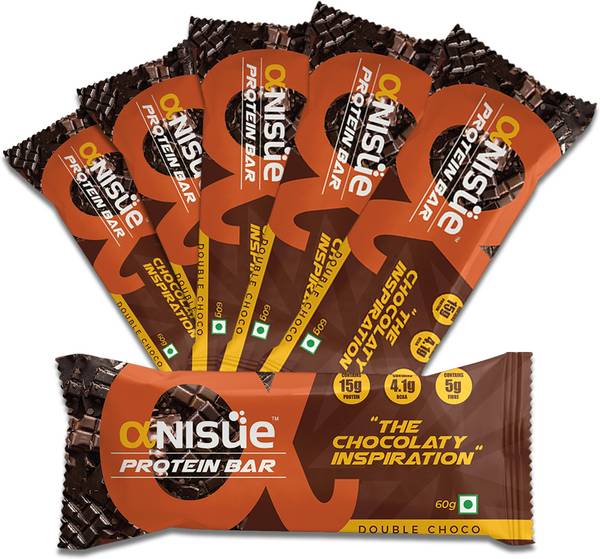 Anisue Healthcare DOUBLE CHOCO PROTEIN BARS 60g | Healthy Snack | 6 Bars Protein Bars