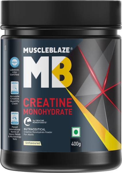 MUSCLEBLAZE Creatine Monohydrate, 400 gm, Unflavoured Creatine