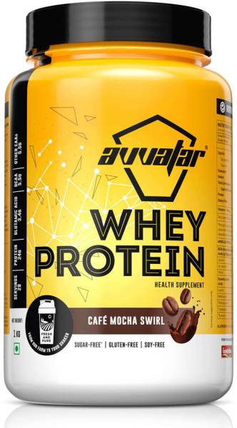 Avvatar Whey Protein | 1 Kg | Caf Mocha Swirl Flavour |Made with Fresh Cow's Milk Whey Protein