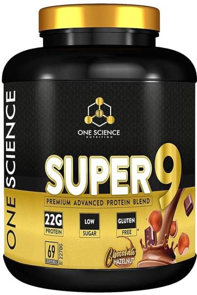 one science essentials SUPER 9 PREMIUM ADVANCED PROTEIN BLEND 2.27 KG (CHOCOLATE HAZELNUT) Whey Protein