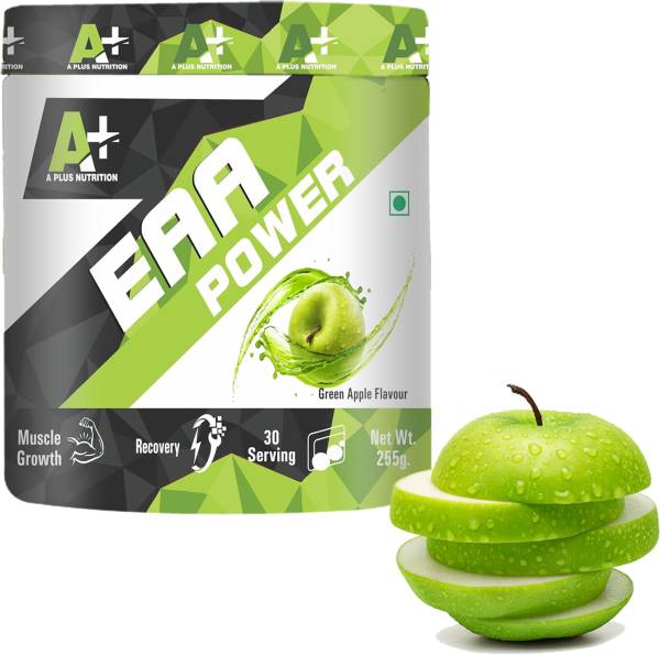 A PLUS NUTRITION EAA Supplement Muscle Growth Recovery 30 Ser 255g for Men & Women - Green Apple EAA (Essential Amino Acids)
