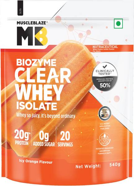 MUSCLEBLAZE Biozyme Clear Whey Isolate, 20g Protein Whey Protein
