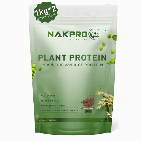 Nakpro Vegan Plant Protein Powder - 25.2g Protein (Brown Rice & Pea Protein Isolate) Plant-Based Protein