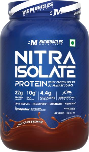 BIGMUSCLES NUTRITION Nitra Isolate | 32g Protein | 10g EAA | Whey Protein with ProHydrolase Enzyme | Whey Protein