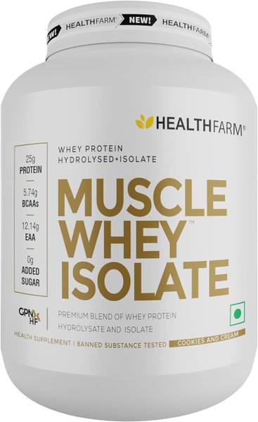 HEALTHFARM Muscle Whey Isolate Protein , Build Lean Muscle ,25g Protein ...
