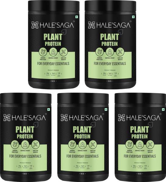 Halesaga Plant Protein Powder 5KG, 100% Pure Vegan Protein with 5.4g BCAA, 5g Glutamine Plant-Based Protein