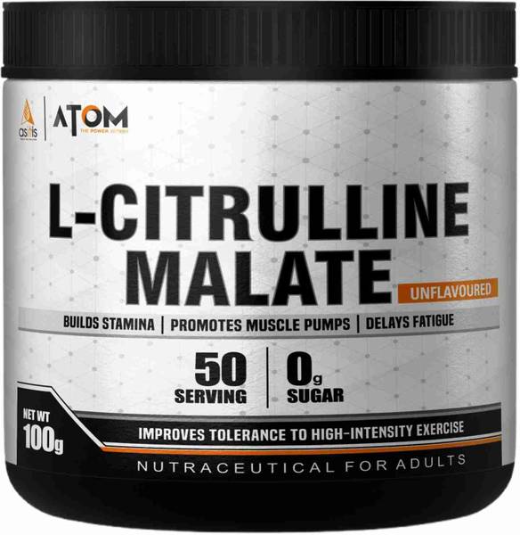 AS-IT-IS Nutrition ATOM L-Citrulline Malate Powder 2000mg, 100gm, 48 ...