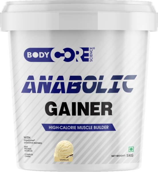 Body Core Science Anabolic Gainer-5Kg (Vanilla) Weight Gainers/Mass Gainers