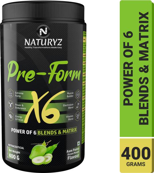 NATURYZ PRE-FORM X6 Pre Workout with Highest 19 Nutrients for Pump, Power & Energy Pre Workout