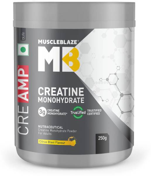 MUSCLEBLAZE Creatine Monohydrate CreAMP with CreAbsorb, Trustified Certified Creatine