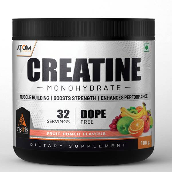 AS-IT-IS Nutrition Creatine Monohydrate 100g - 32 Servings, Fruit Punch Creatine